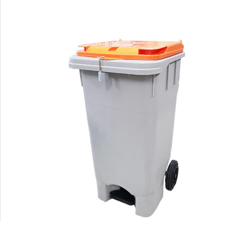 HDPE 국내생산 야외용 120리터 페달형 실외용 쓰레기통 120L 페달식 재활용품 분리수거함