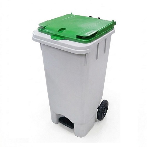 HDPE 국내생산 야외용 120리터 페달형 실외용 쓰레기통 120L 페달식 재활용품 분리수거함
