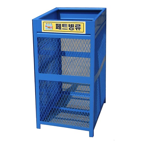 steel 사각 철제 분체도장 400리터 타공형 망형 마대걸이 아파트 재활용품 분리수거함 STC-202