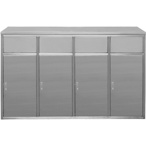 스테인리스 사각 80리터 푸쉬형 쓰레기통 스텐레스 사각 80L 푸쉬형 분리수거함 STC-734