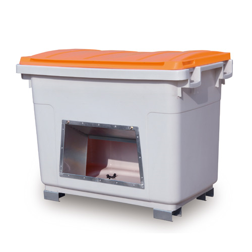 HDPE 고밀도폴리에틸렌 660리터 주황/초록 제설함 모래함 적사함 염화칼슘 보관함