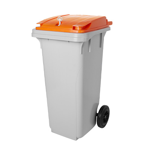 HDPE 120리터 RFID 열쇠잠금 시건장치 상차용 아파트음식물쓰레기통 STC-120(잠금형)