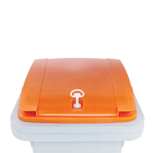 HDPE 120리터 RFID 열쇠잠금 시건장치 상차용 아파트음식물쓰레기통 STC-120(잠금형)