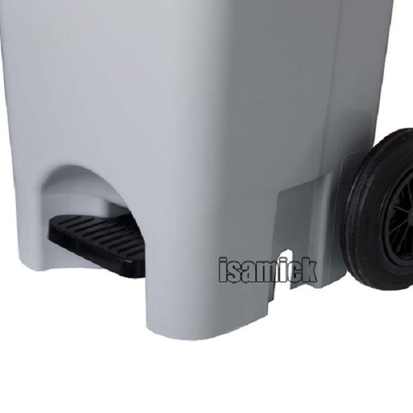 HDPE 열쇠잠금 시건장치 120리터 상차용 페달형 아파트 음식물쓰레기통 STC-120(페달 잠금형)