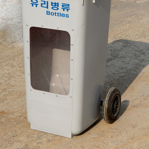 HDPE 120리터 투명창 아크릴 재활용품 분리수거함