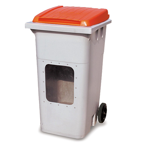 HDPE 240L 투명창 아파트 재활용품 분리수거함 대형쓰레기통