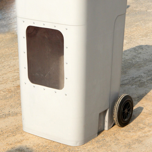 HDPE 240L 투명창 아파트 재활용품 분리수거함 대형쓰레기통