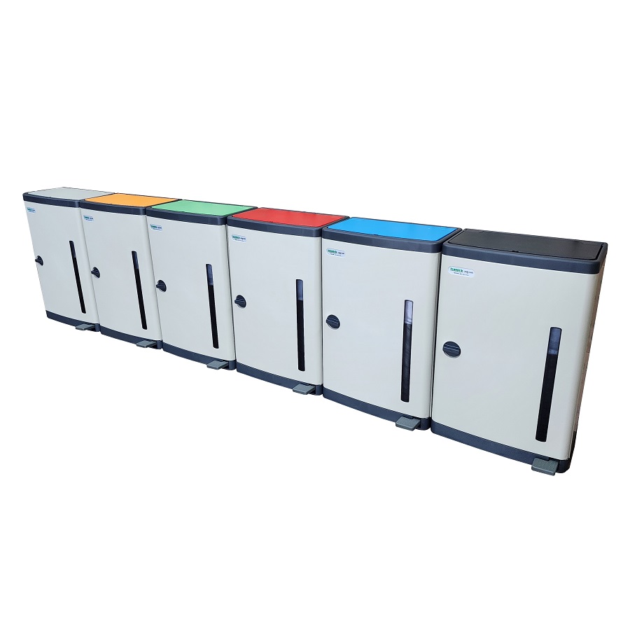 아이삼익 그린가드 35리터 컬러형 분리수거함 슬림형 35L 페달형 쓰레기통 STC-350BN(35L)
